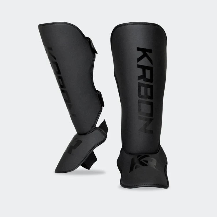 KRBON Matte Black/Black Shin Guards